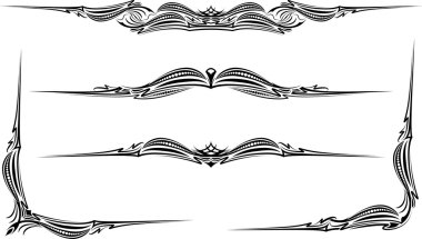 Elements for design or tattoo. clipart