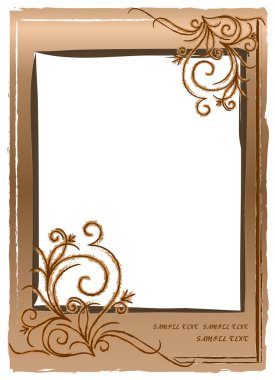 Abstract shabby frame. clipart