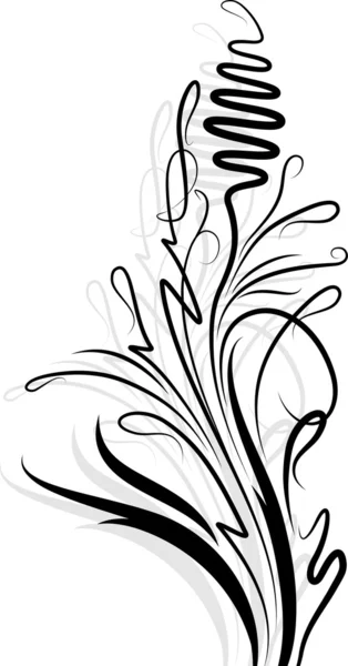 Coin floral. Illustration vectorielle . — Image vectorielle