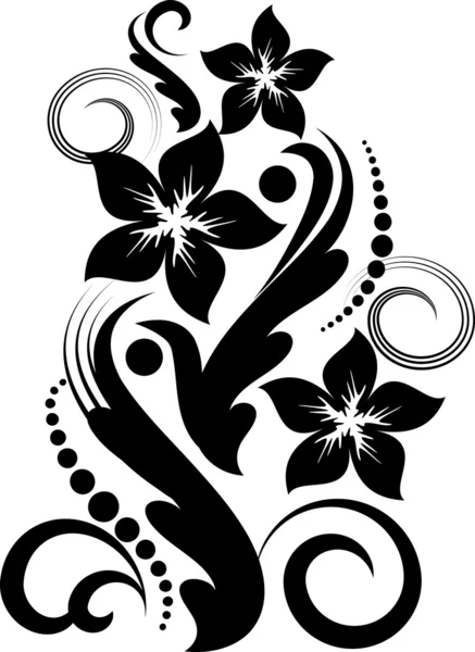 Esquina floral. Ilustración vectorial . — Archivo Imágenes Vectoriales