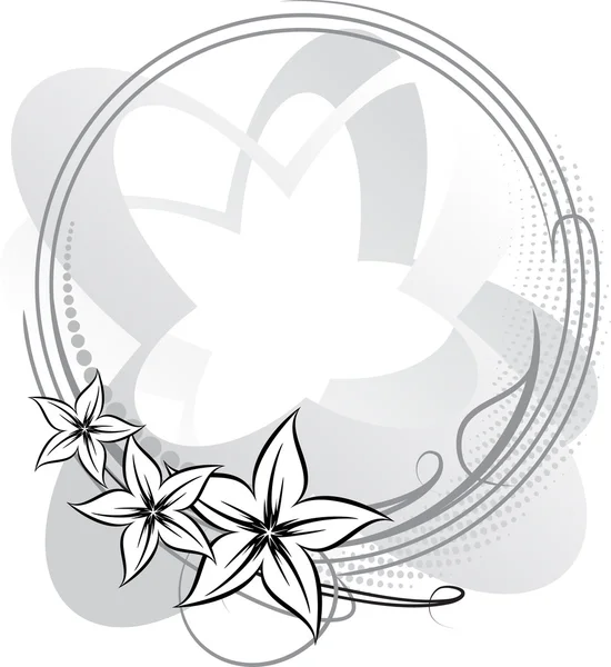 Floral hoek. vectorillustratie. — Stockvector