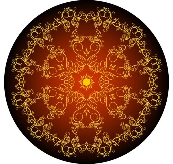 Цветущий круглый дизайн — стоковый вектор
