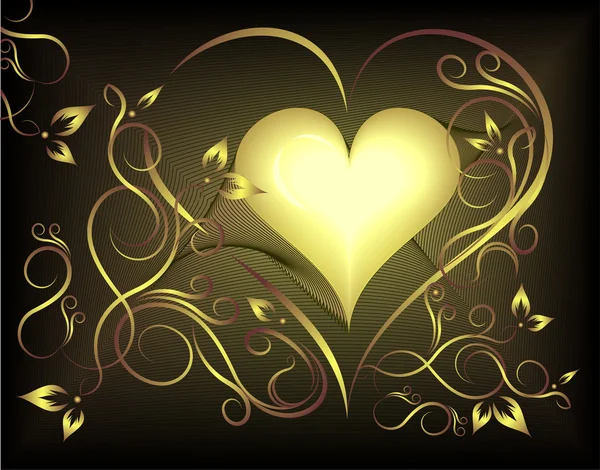 Corazón de San Valentín. Ilustración vectorial . — Vector de stock
