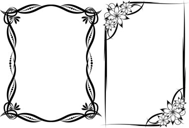 Classical decor frames clipart