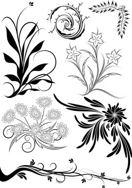 Rich collection of decor elements. clipart