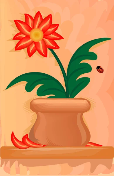 Yağı tarzında Resminde Soyut çiçek — Stok Vektör