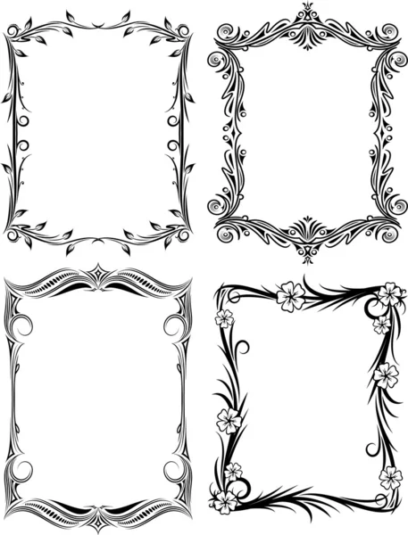 Cuatro marcos de decoración clásica — Archivo Imágenes Vectoriales