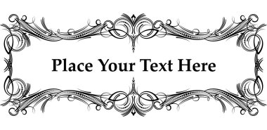 Elegant frame for text clipart