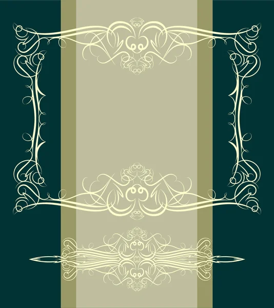 Вінтажна рамка з декоративним елементом — стоковий вектор