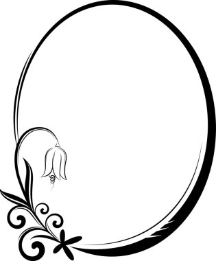 Elegant oval frame clipart