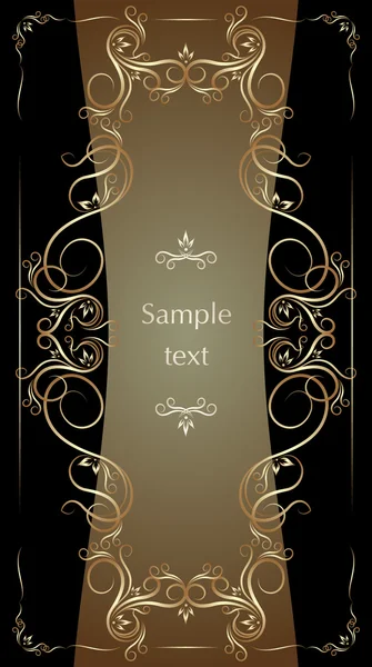 Vintage vector background in gold and black gamma. — Stock Vector