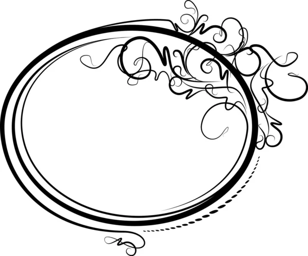 エレガントな楕円形フレーム — ストックベクタ