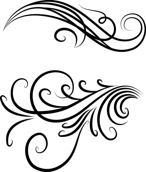 Decoratieve elementen voor ontwerp of tatoeage — Stockvector