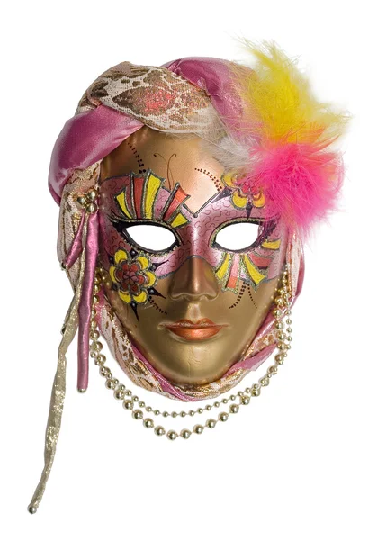 Benátská maska s perlami, šperky a brilianty — Stock fotografie
