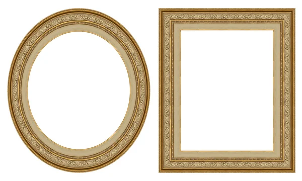 Moldura de imagem de ouro oval — Fotografia de Stock