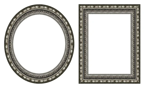 Oval gold picture frame — Stock Photo, Image