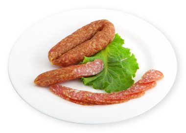 sosis ve salata tabağı