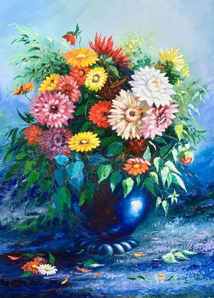 Bouquet de fleurs sauvages dans un vase — Photo