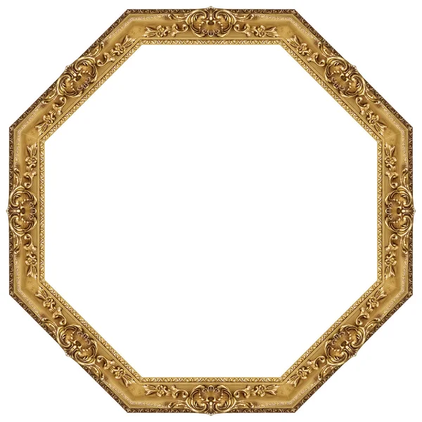 Oval guld bildram — Stockfoto