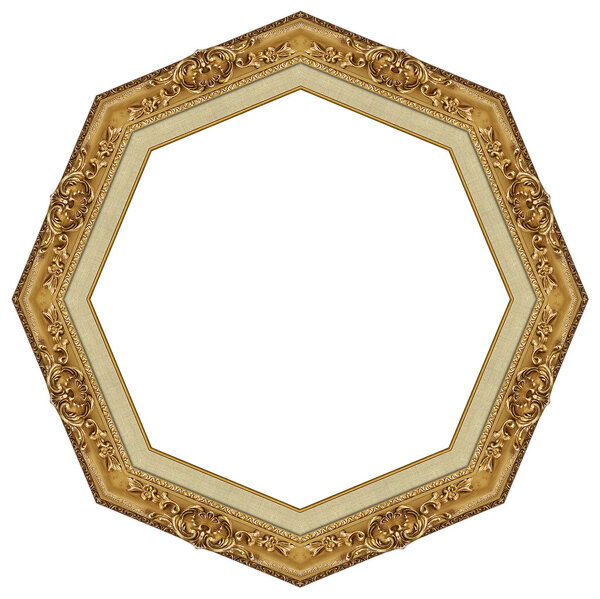 Oval gold picture frame