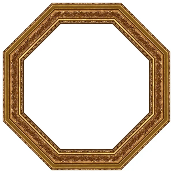 Oval altın resim çerçevesi — Stok fotoğraf