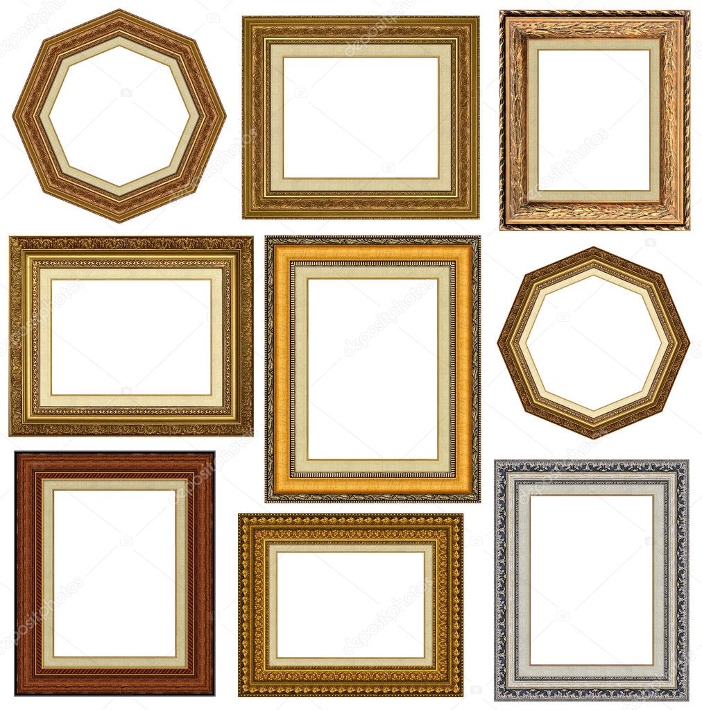 Gold picture frames