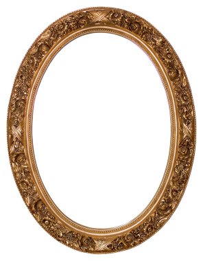 Oval gold picture frame clipart