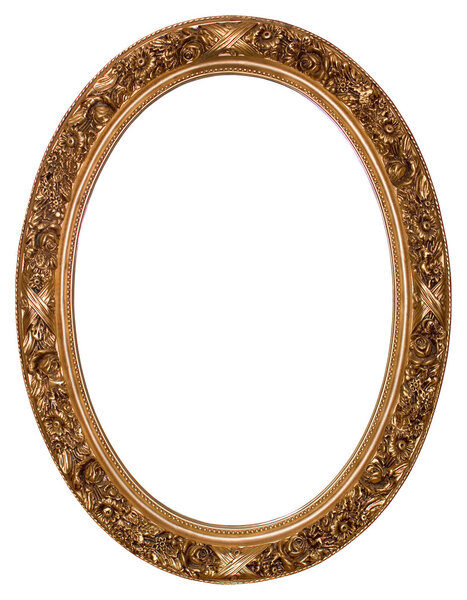 Oval gold picture frame