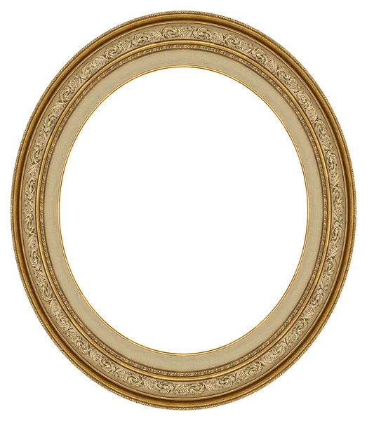 Oval gold picture frame Royalty Free Stock Photos