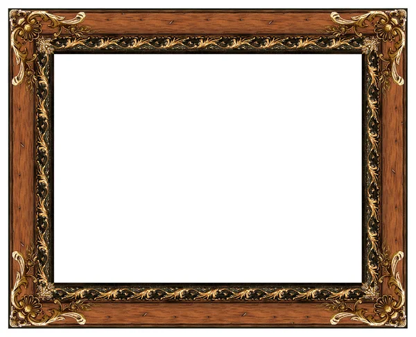 Овальна золота рамка зображення — стокове фото