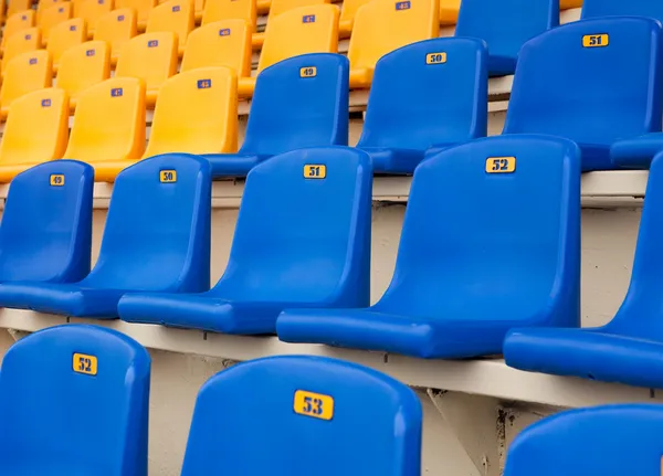 stock image Dark blue seats on a sports tribune