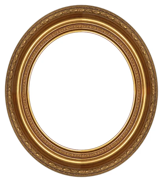 楕円形のゴールド額縁 — ストック写真