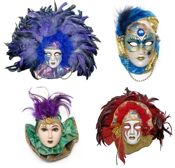Venetian mask with jewelry — Stock Photo, Image