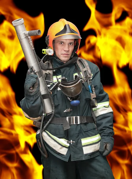 Il pompiere nei reggimenti — Foto Stock