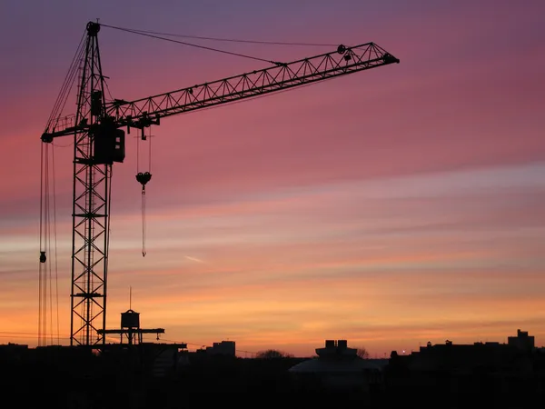 Tower crane building metal construction — Stock Photo, Image