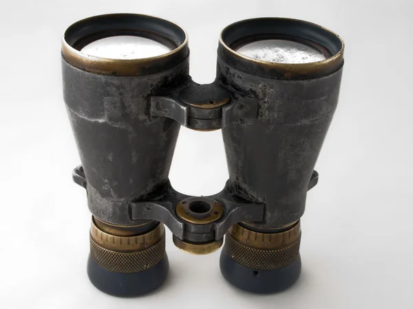 Looking binoculars lens isolated — Stock Photo, Image