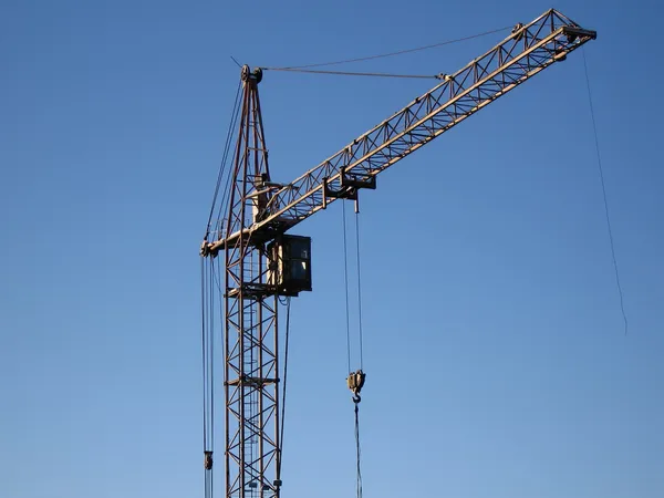 Věžový jeřáb stavební kovové konstrukce — Stock fotografie