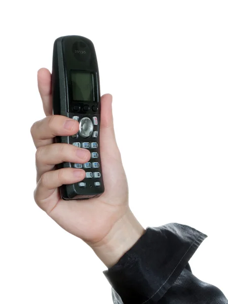 Telephone in hand — Stock Photo, Image