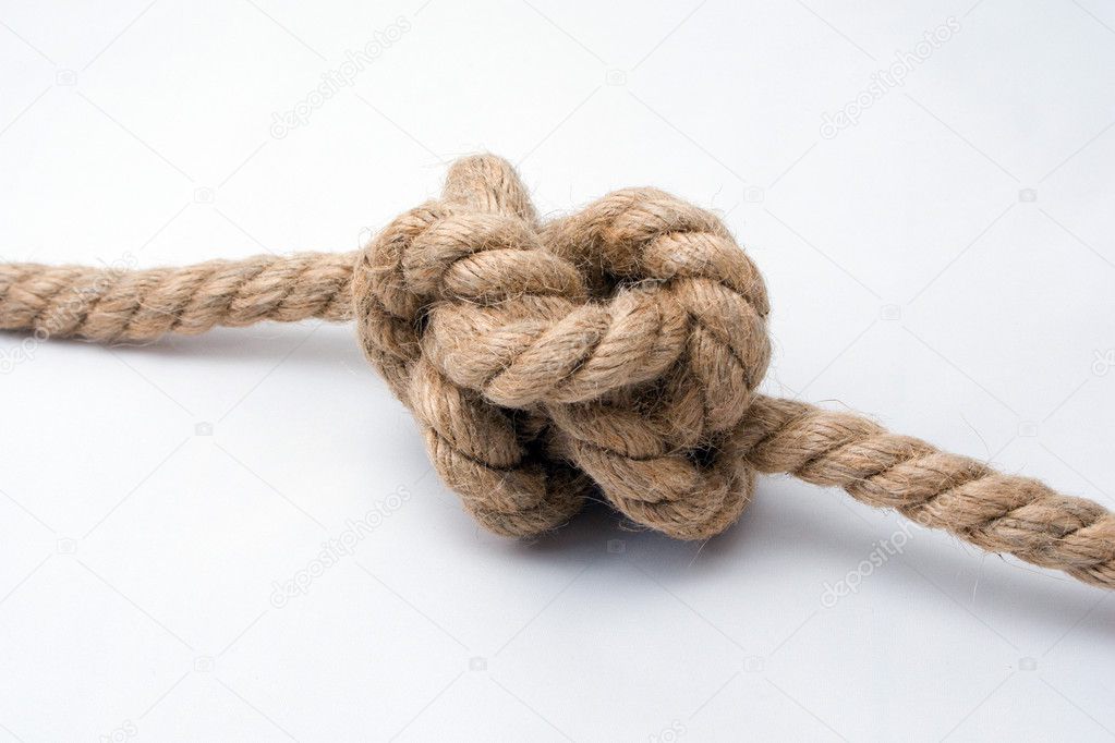 Tied up rope knot isolated on a white — Stock Photo © ia__64 #1063742