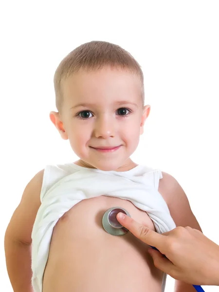 Stetoscopio su bambino — Foto Stock