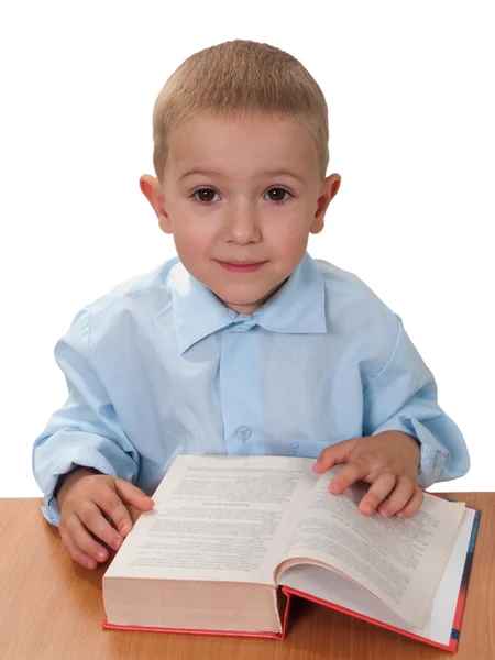 Kind met boek — Stockfoto