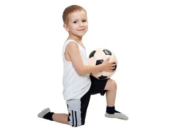 Дитина з м'ячем — стокове фото