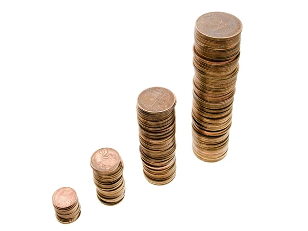 Crecimiento de monedas — Foto de Stock