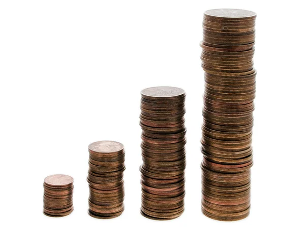 Růst mincí — Stock fotografie