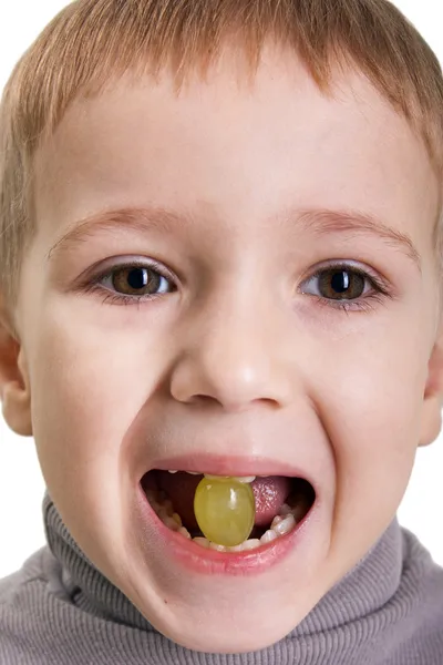 Tasting grape — Stock Photo, Image