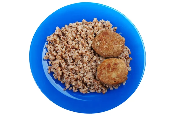 Cutlet buckwheat food — Stock Photo, Image
