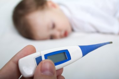 Child thermometer clipart