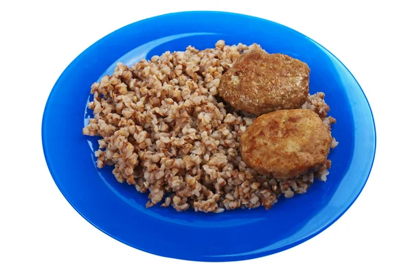 Cutlet buckwheat food — Stock Photo, Image