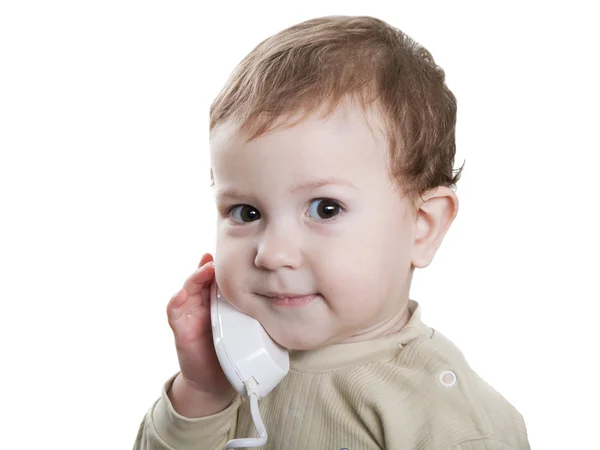 Kind mit Telefon — Stockfoto