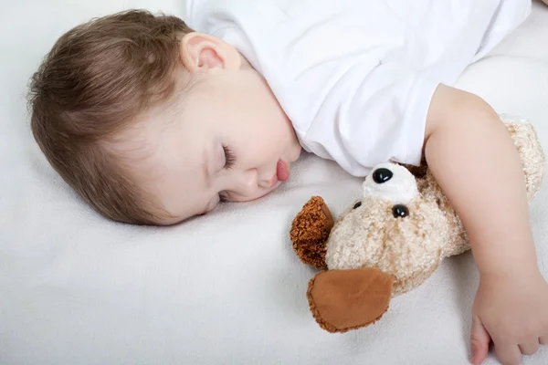 Küçük bir çocuk uyku — Stok fotoğraf